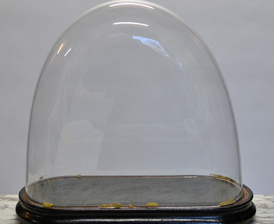 Lot 119: 19th cent glass dome. H42cm.