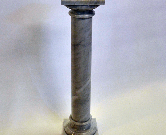 Lot 437: Early cent lght grey marble column.