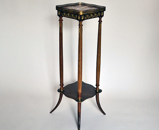 Lot 544: 19th cent Nap.lll marble top selet with gilt bronze ornaments. H 97cm.